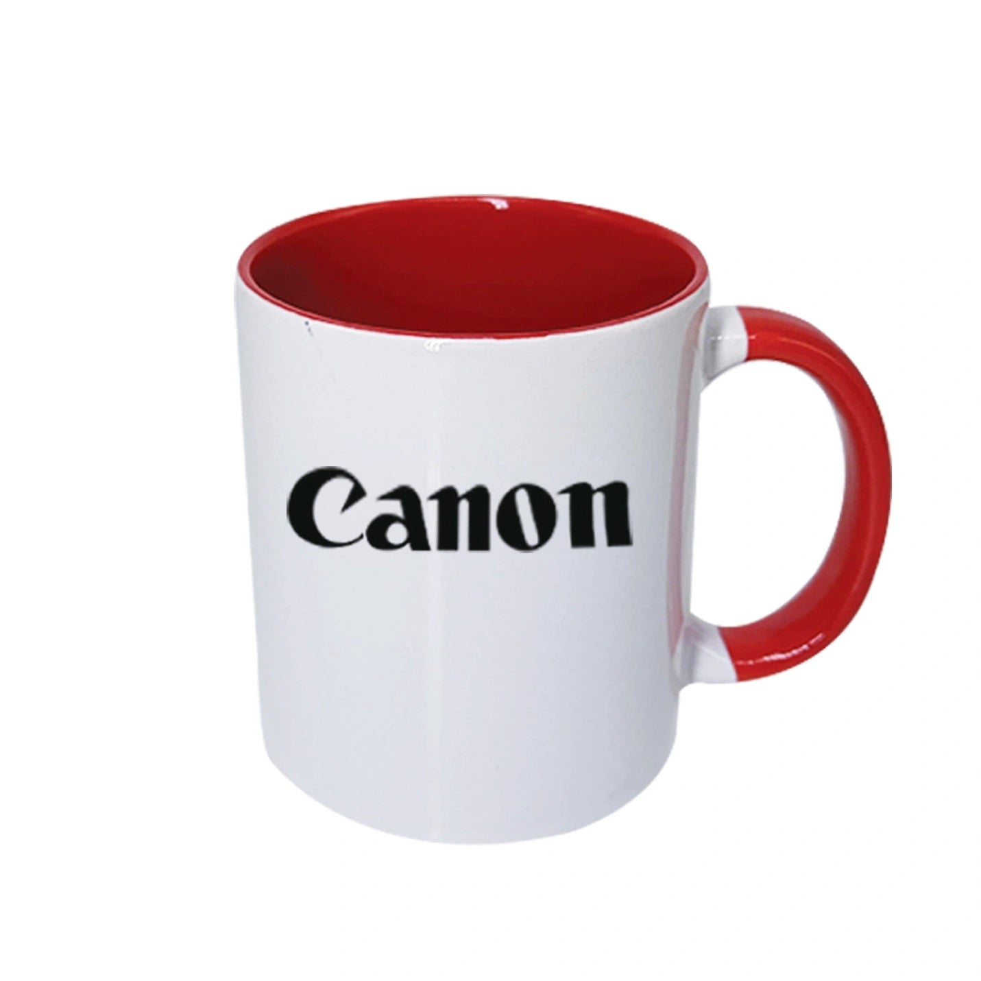 Elite White Sublimatable Ceramic Mugs with Red Handle Img 2